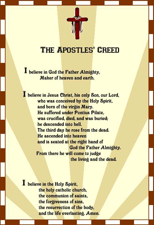The Apostles Creed Printable Version