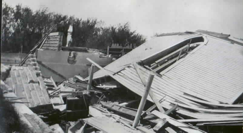 Ruins left by the 1931 tornado